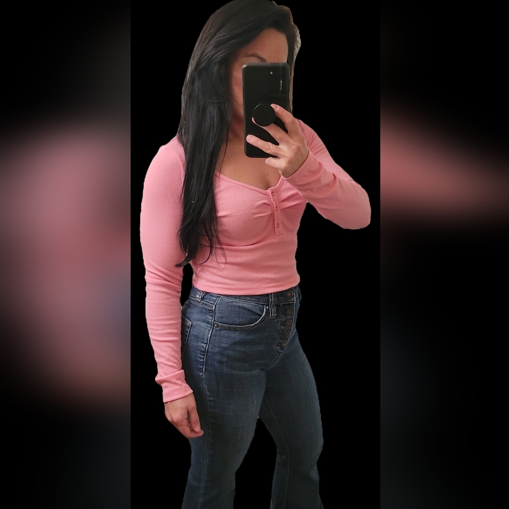 Pink Long Sleeve Women's Top